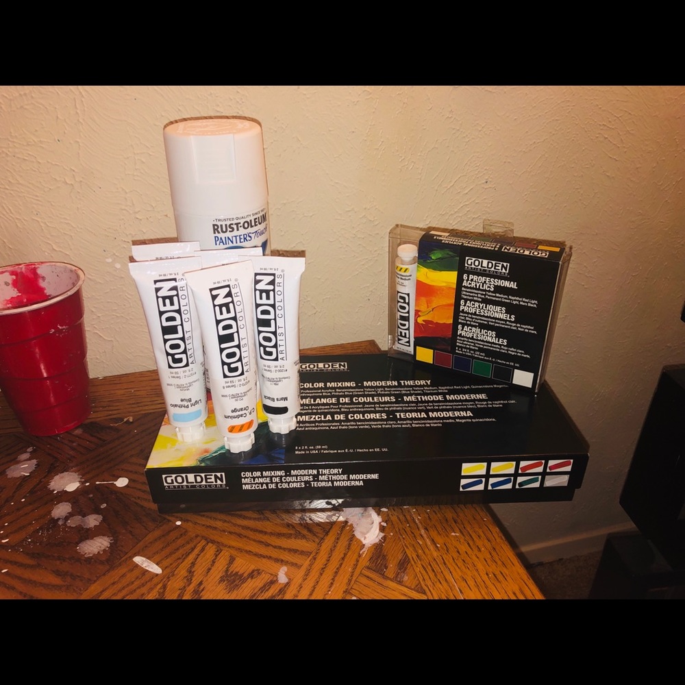 Brand new never used golden paint